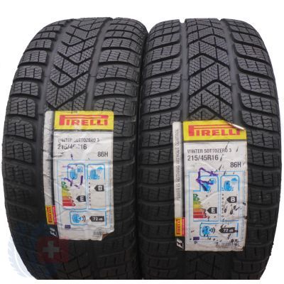 4. 4 x PIRELLI 215/45 R16 86H Sottozero 3 Winter Zima 2017 Jak Nowe