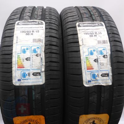 3. Opony 195/60 R15 4x CONTINENTAL 88H ContiPremiumContact 5 Letnie 2017 Nieużywane