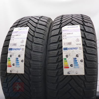 6. Opony 215/40 R17 4x MICHELIN 87V Alpin 6 Zimowe 2020, 2023 Nieużywane 
