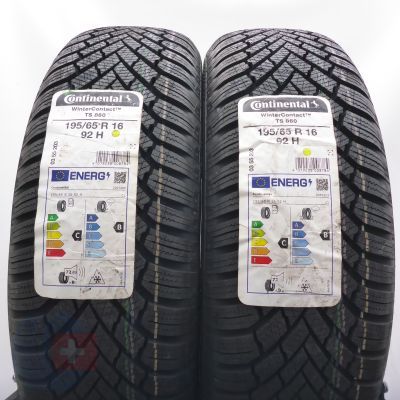 4. Opony 195/65 R16 4x CONTINENTAL 92H WinterContact TS 860 Zimowe 2021