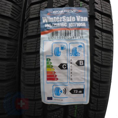 2. 2 x NORDEXX 195/75 R16C 107/105R WinterSafe Van LT Zima 2020 Jak Nowe