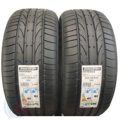 4. 4 x BRIDGESTONE 225/50 R16 92W Potenza RE050 BMW RunFlat Lato 2016 Jak Nowe