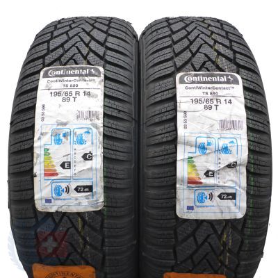 3. Opony 195/65 R14 4x CONTINENTAL 89T ContiWinterContact TS 850 Zimowe 2017 Nieużywane  