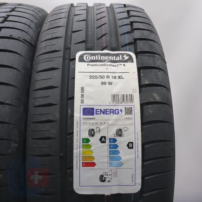 2. Opony 225/50 R18 4x CONTINENTAL 99W XL PremiumContact6 BMW Letnie 2025 Nieużywane