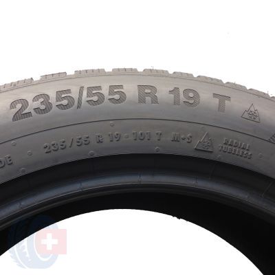 5. Opony 235/55 R19 2x CONTINENTAL 101T WinterContact TS850P Seal Zimowe 2022 Jak Nowe 7,2mm