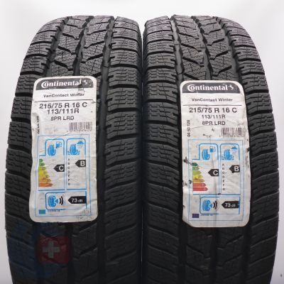 Opony 215/75 R16C 2x CONTINENTAL 113/111R VanContact Winter Zimowe 2018/19 