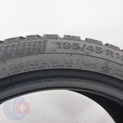 6. Opony 195/45 R16 2x CONTINENTAL 80T WinterContact TS 860 Zimowe 2020 8-7,8mm