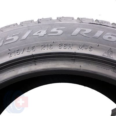 4. Opony 215/45 R16 2x PIRELLI 86H Sottozero 3 Winter Zimowe 2020 Jak Nowe Nieużywane