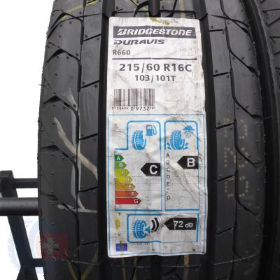 2. Opony 215/60 R16C 2x BRIDGESTONE 103/101T Duravis R660 Letnie 2019 Jak Nowe Nieużywane