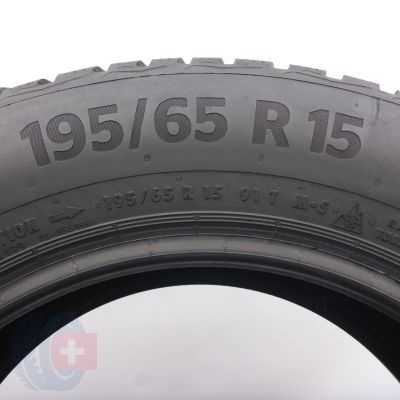 4. Opony 195/65 R15 2x CONTINENTAL 91T WinterContact TS870 Zimowe 2022 7,2-7,8mm