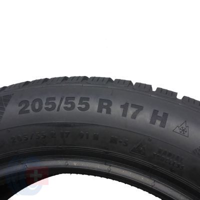 4. 1 x CONTINENTAL 205/55 R17 91H WinterContact TS 850 P MO Zima 8mm 