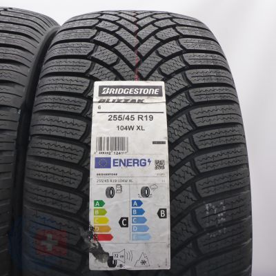 2. Opony 255/45 R19 2x BRIDGESTONE 104W XL Blizzak 6 Zimowe 2024 