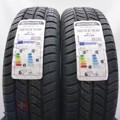 3. Opony 195/70 R15 4x CONTINENTAL 97T VancoWinter 2 Reinforced Zimowe 2022