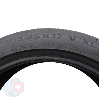 5. Opony 205/45 R17 4x CONTINENTAL 88V XL PremiumContact 6 Letnie 2021 5,8-7,2mm