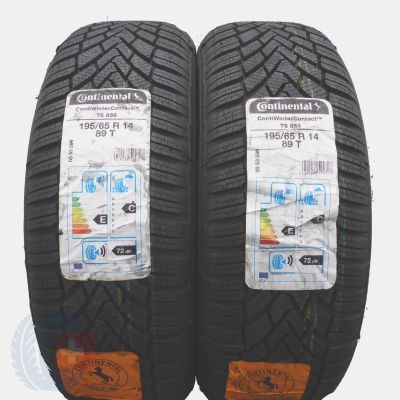 4. Opony 195/65 R14 4x CONTINENTAL 89T ContiWinterContact TS 850 Zimowe 2017 Nieużywane  