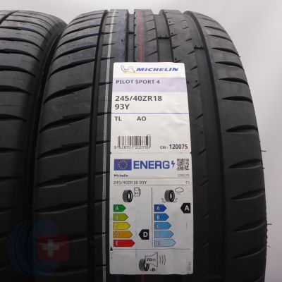 3. Opony 245/40 R18 4x MICHELIN 93Y AO PilotSport 4 Letnie 2025 NOWE