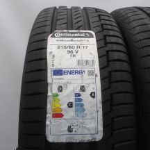 4. Opony 215/60 R17 2x CONTINENTAL 96V PremiumContact6 Letnie 2021 Jak Nowe Nieużywane
