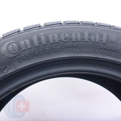 6. Opony 245/45 R18 2x CONTINENTAL 100V XL ContiWinterContact TS810S BMW Zimowe 2010, 2014 5,5-6mm