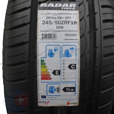 2. 1 x RADAR 245/50 RF18 100W  Dimax R8+ RFT Lato 2018 